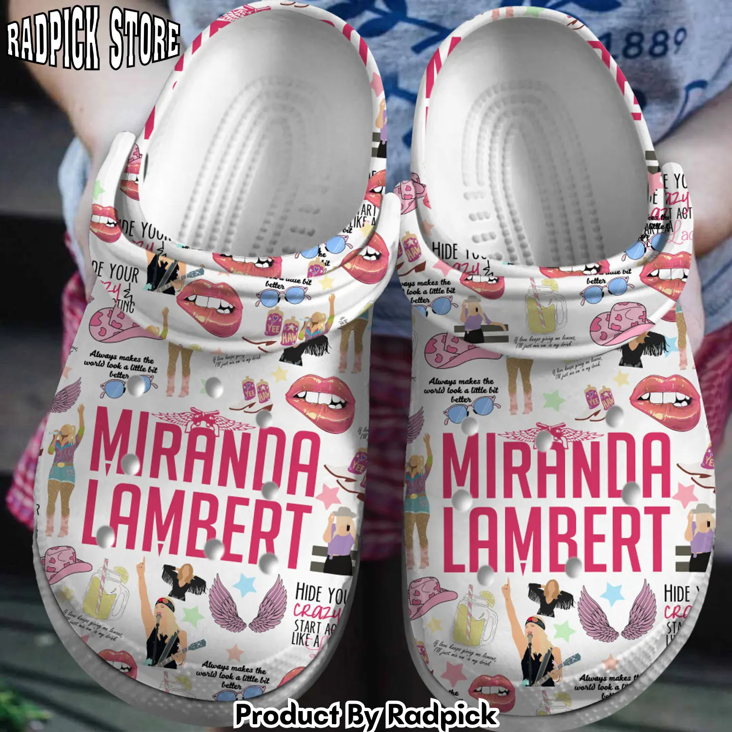 Radpick premium miranda lambert music clogs shoes comfortable for men women rp6522212